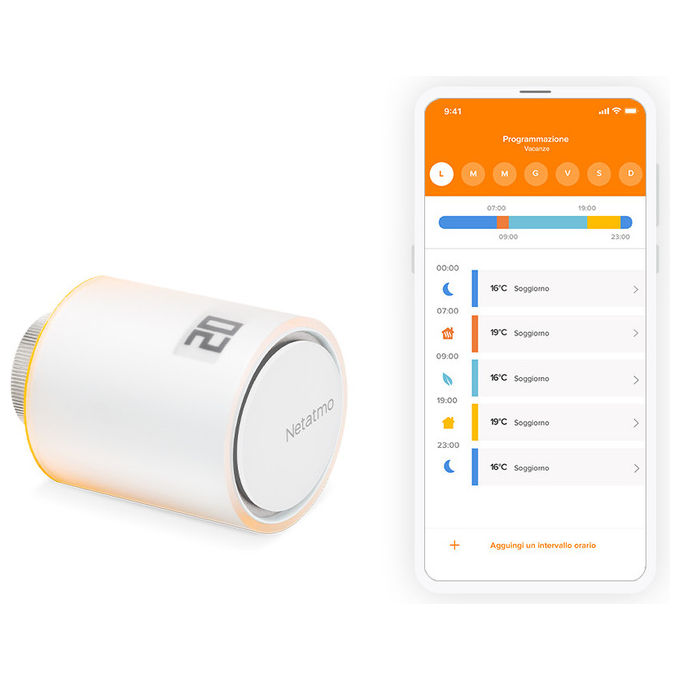 Netatmo Valvola Termostatica Wifi Intelligente, Multicolore, ‎8 x 5.8 x 5.8 cm; 190 grammi