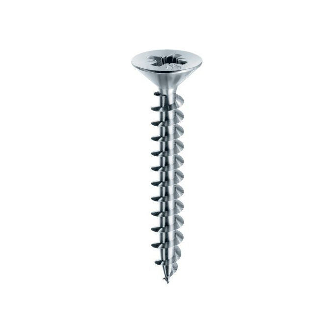 Mustad viti per Legno Tutto Filetto Testa Svasata Piana Impronta Croce 6,0x140 mm Zincata Bianca Panel-vit Scatola 100 pz