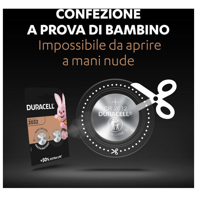 Duracell Batteria CR2032 Litio 3V - Confezione da 2 pezzi