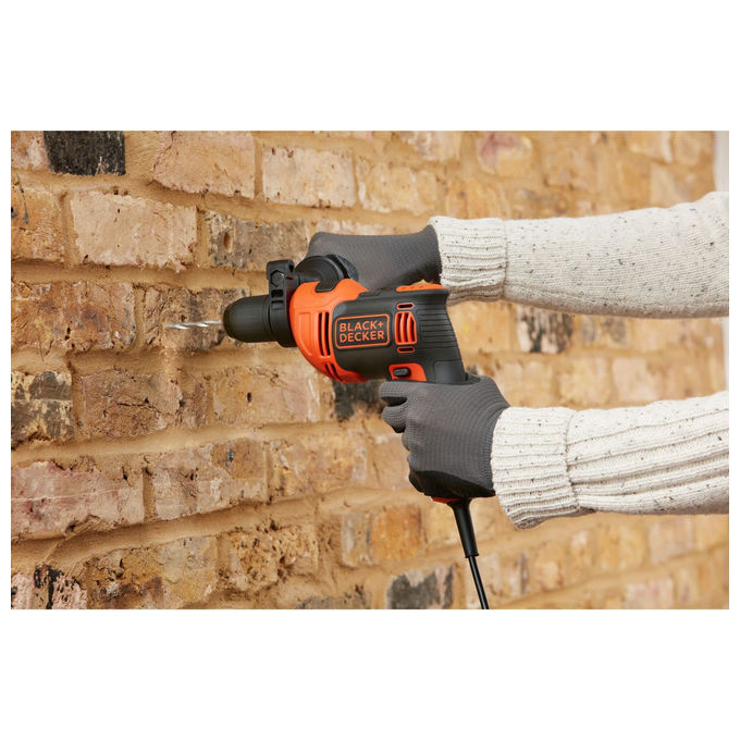 BLACK+DECKER Trapano a percussione 710W mandrino 13mm 4 punte incluse