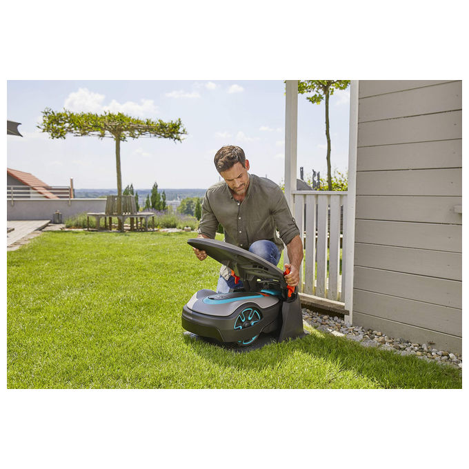 Gardena 15020-20 SILENO Copristazione Robot Rasaerba Protezione UV Minimo City Life colore Nero Arancione