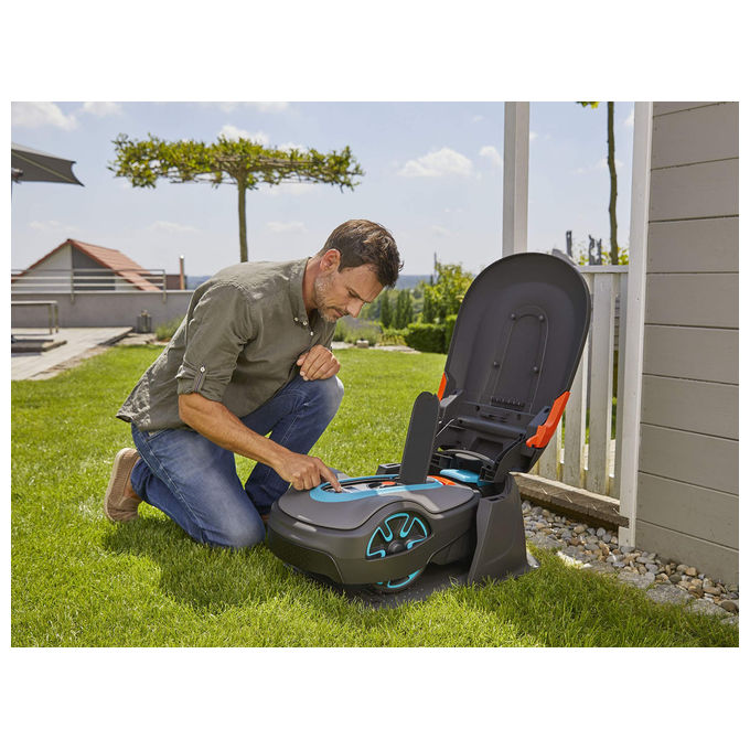 Gardena 15020-20 SILENO Copristazione Robot Rasaerba Protezione UV Minimo City Life colore Nero Arancione
