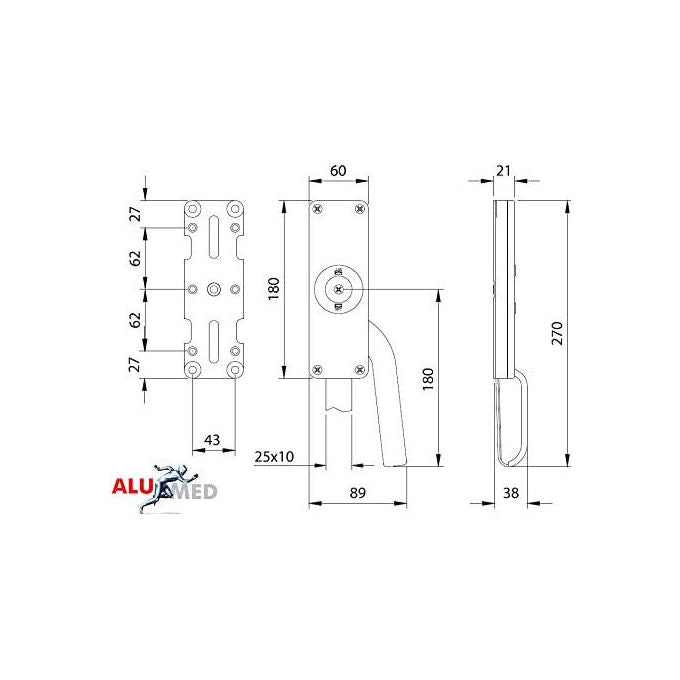 COMUNELLO Cariglione Piccolo 690MC-SX Tropicalizzato per Chiusure Industriali 25x10