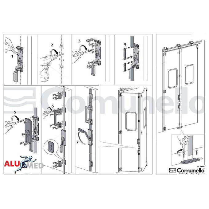 COMUNELLO Cariglione Piccolo 690MC-SX Tropicalizzato per Chiusure Industriali 25x10