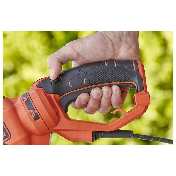 Black and Decker BEHTS551 Tagliasiepi Elettrico Lama 60 cm 650W Impugnatura Rotante 5 Posizioni colore Nero Arancione