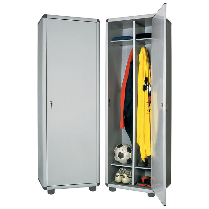 Garofalo V01.01.004 Easy Armadio Spogliatoio in Resina Sporco Pulito 1 Anta con Serratura e Piedini colore Grigio