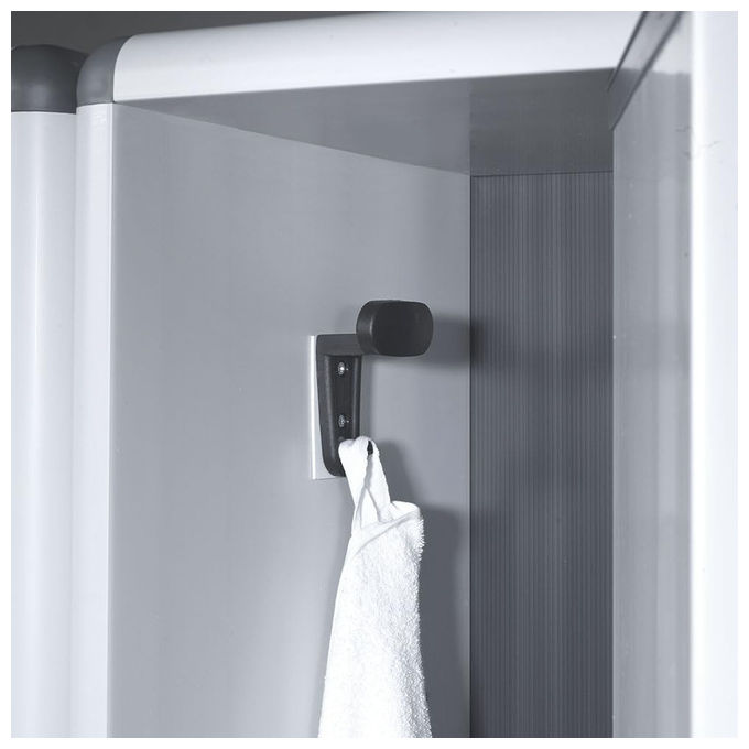 Garofalo V01.01.004 Easy Armadio Spogliatoio in Resina Sporco Pulito 1 Anta con Serratura e Piedini colore Grigio