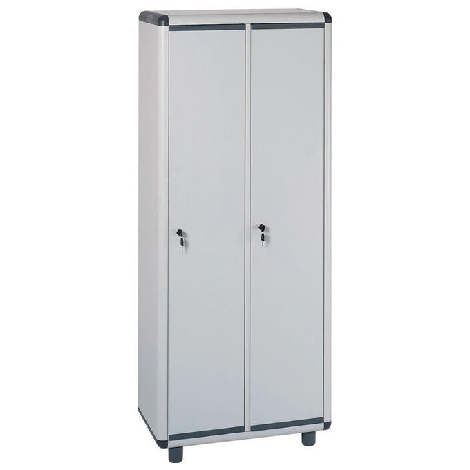 Garofalo 170-2.31-SP Easy Armadio Spogliatoio 2 Ante 1 Ripiano Inferiore Resina PVC 72x39x175 cm colore Grigio