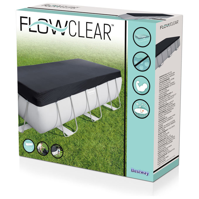 Bestway Custodia 58232 per Piscina 4x2m Blu in Polipropilene Copertura Impermeabile