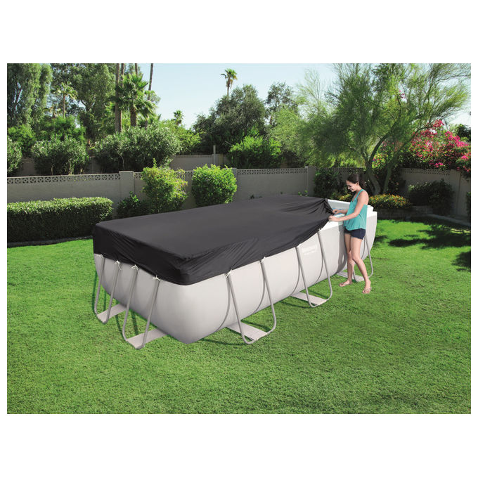 Bestway Custodia 58232 per Piscina 4x2m Blu in Polipropilene Copertura Impermeabile