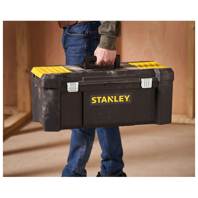 STANLEY Cassetta Porta Utensili 26'' in Polipropilene con Due Organizer Removibili