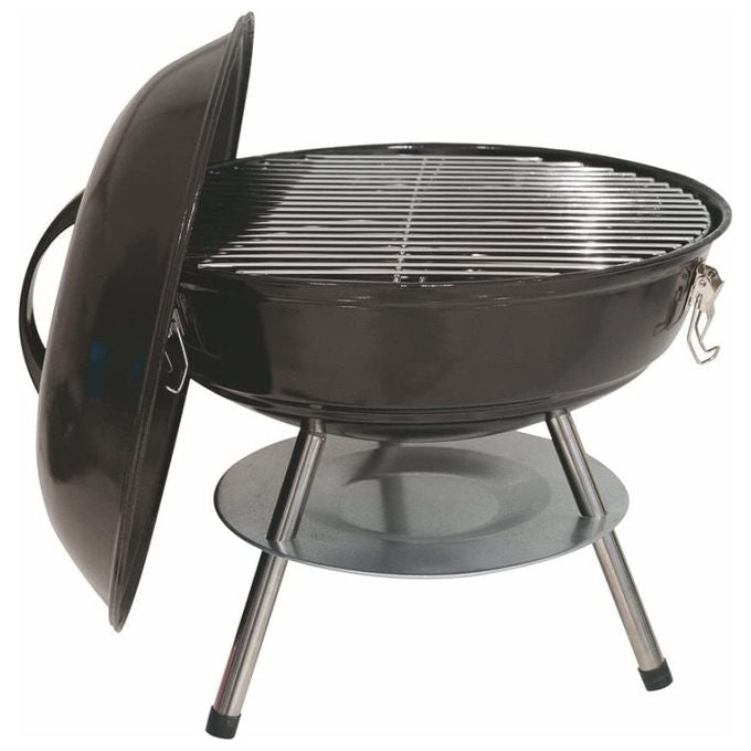 GALILEO Barbecue con Coperchio Griglia 35cm Altezza 35 cm per Cucina all'Aperto e Grigliate in Giardino