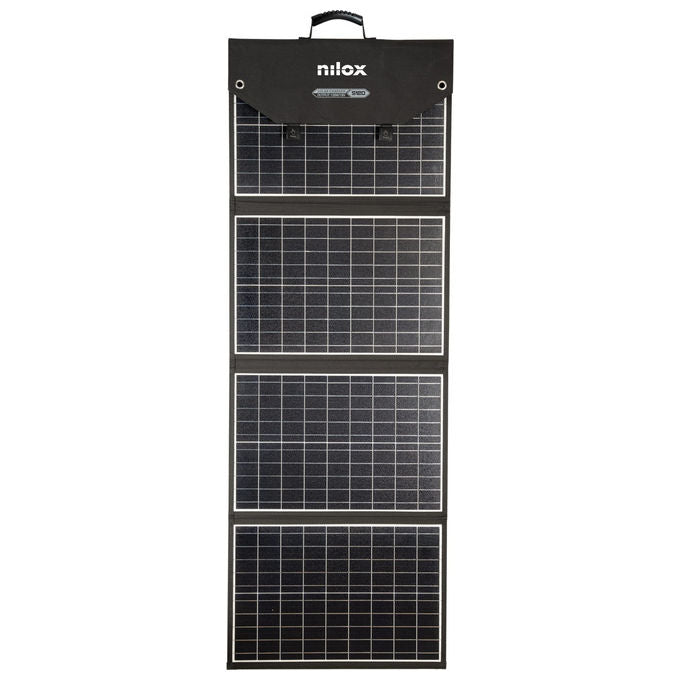 Nilox Pannello Solare Monocristallino 120W Portatile per Casa e Campeggio