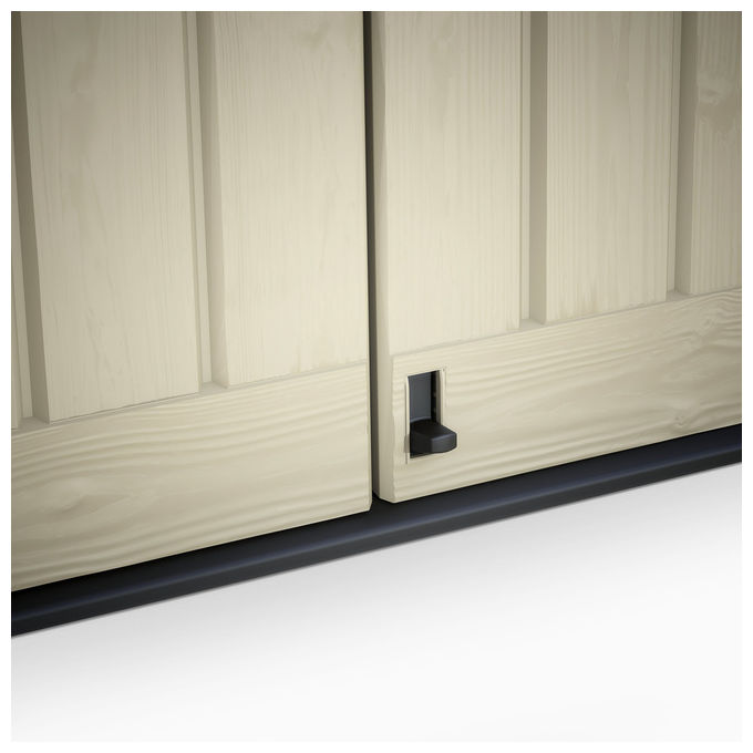 Keter 17199416 Store-It-Out MAX Portattrezzi da Esterno in Resina 1200 L con Pavimento incluso Chiudibile a Chiave colore Beige