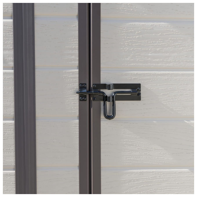 Keter 229790 Manor Pent Casetta da Giardino Addossata in Resina 183.5x111x200.5 cm Pavimento Incluso Lucchettabile colore Beige
