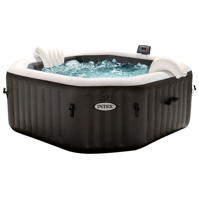 Intex Pure Spa Bubble E Jet Massage Deluxe Ottagonale 201X71 Cm 4 Posti Con Pompa, Riscaldatore, Sistema Purificazione Acqua, Clorinatore, 2 Poggia Testa, I,1