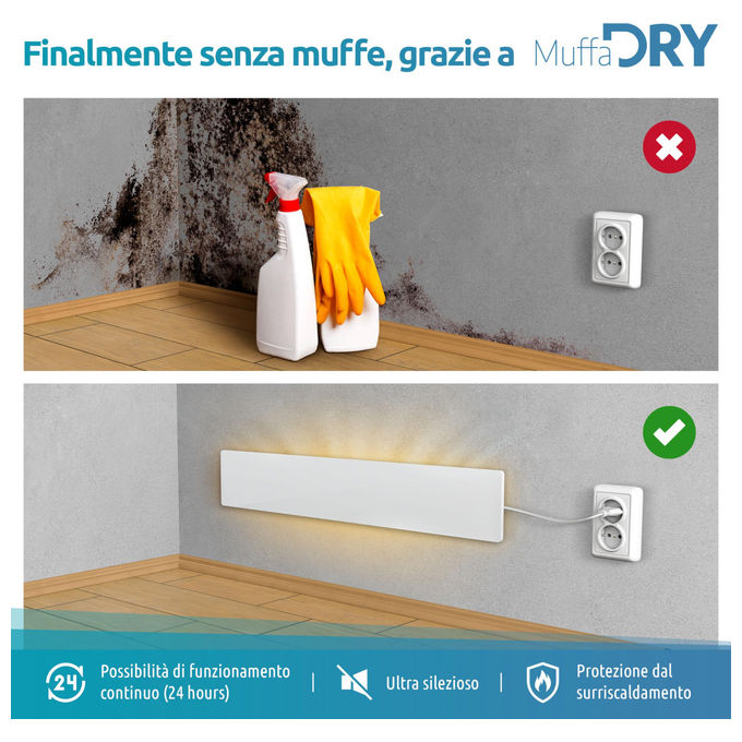ELIAS Deumidificatore per muro interno bianco anti muffa mod. 9120085210154