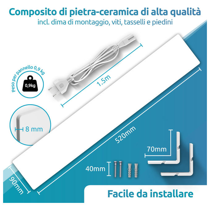 ELIAS Deumidificatore per muro interno bianco anti muffa mod. 9120085210154