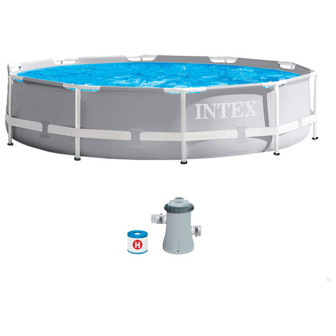 Intex piscina prisma frame 305x76 cm per un'estate di divertimento in giardino senza occupare troppo spazio