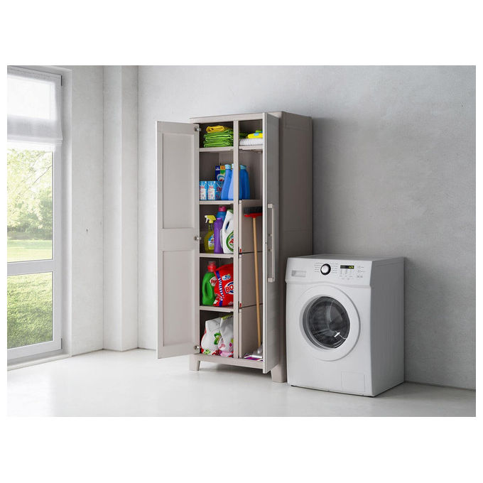 Keter Armadio Multiuso Gulliver Multispace XL 80x44x182 cm 8 Ripiani Beige