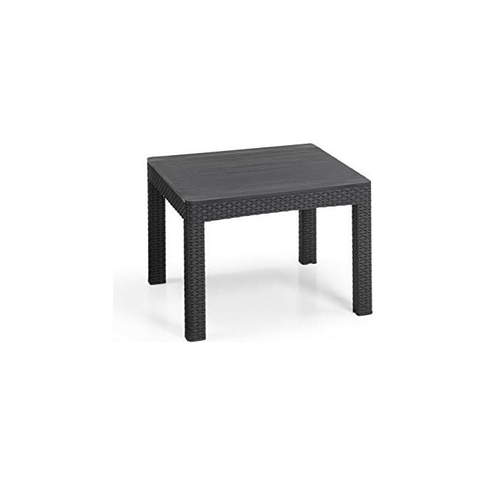 Keter Emma Set da Balcone Rattan Grafite Tavolino e Due Sedie con Cuscini