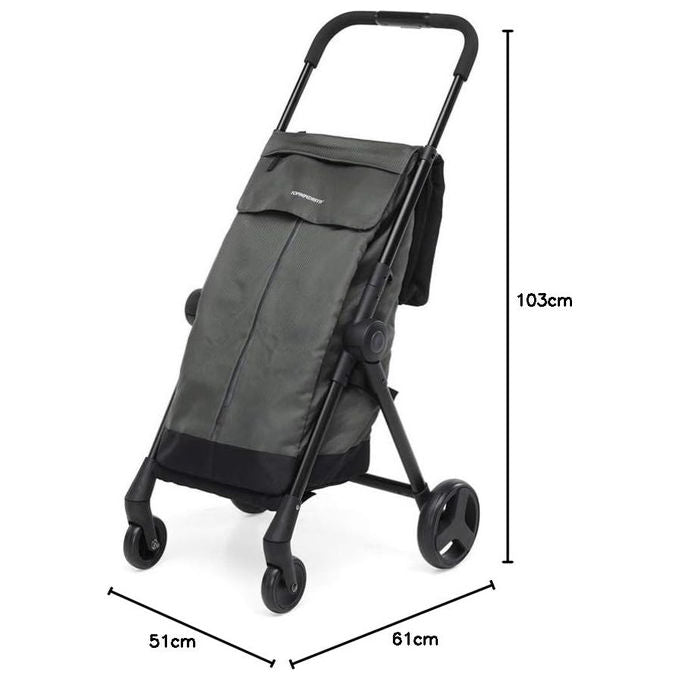 Foppapedretti Go Fast Passeggino Leggero Alluminio Grigio con Borsa Termica