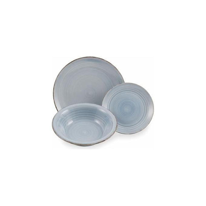 Villa d'Este Home Tivoli Baita Acqua Servizio Piatti 18 Pezzi Hard Dolomite colore Multicolor