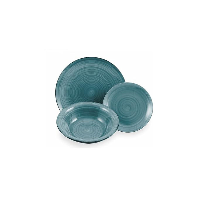 Villa d'Este Home Tivoli Baita Acqua Servizio Piatti 18 Pezzi Hard Dolomite colore Multicolor