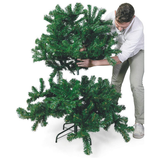 Galileo Casa 2423308 Albero di Natale PVC 500 Rami base metallica 4 piedini 180 cm colore Verde