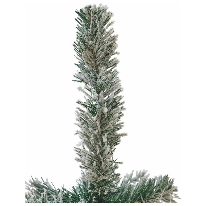 Albero di Natale Galileo Casa Sestriere 210 cm Verde Innevato con Pigne e Bacche