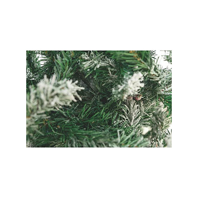 Albero Di Natale Sestriere 180cm 500 Rami con Neve Pigne e Bacche