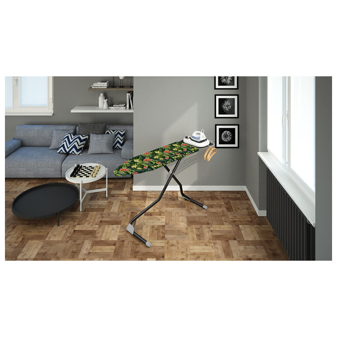 Colombo A180L01W Atlantic Asse da Stiro Pieghevole 130x44 cm Altezza Regolabile 71-95 cm Portacaldaia 10 Kg colore Argento