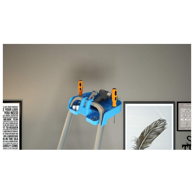 Colombo New Scal S112A05P Atlantica Scala con Gradini 5 Gradini Alluminio Antiscivolo 150 Kg EN131 Made in Italy colore Blu