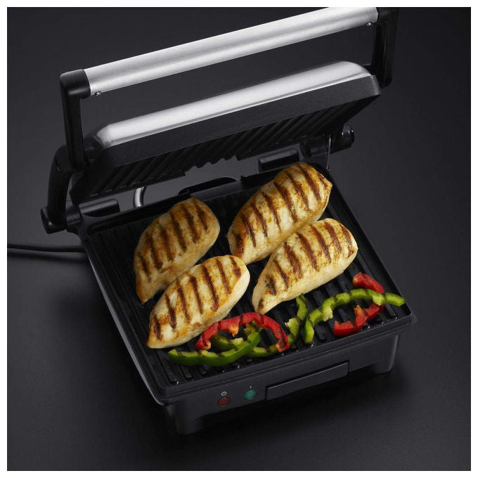 Russell Hobbs 17888-56 Bistecchiera Piastra Elettrica 3 in 1 Panini Grill Barbecue 1800W colore Nero Acciaio Inox