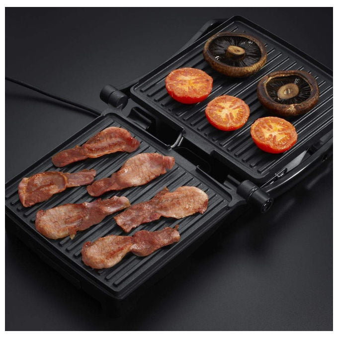 Russell Hobbs 17888-56 Bistecchiera Piastra Elettrica 3 in 1 Panini Grill Barbecue 1800W colore Nero Acciaio Inox