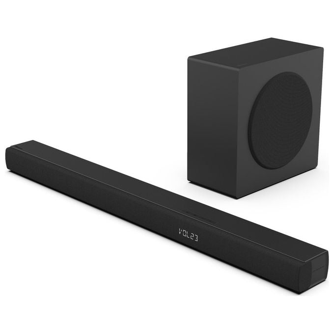Hisense Soundbar HS3100, 3.1 canali 480W, Nero, Subwoofer wireless, Bluetooth