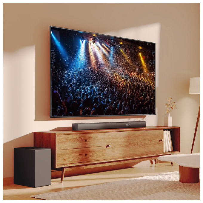 Hisense Soundbar HS3100, 3.1 canali 480W, Nero, Subwoofer wireless, Bluetooth