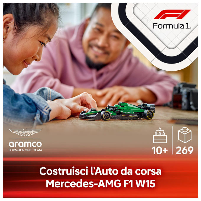 LEGO Auto da Corsa Aston Martin F1 AMR24 con Minifigure - Giocattolo 10+ Anni