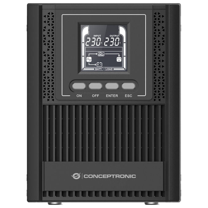 Conceptronic ZEUS52E1K UPS Doppia Conversione 1 kVA 900W 4 Prese LCD Gruppo Continuita'