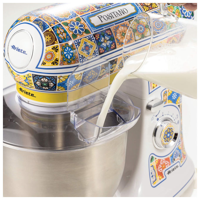 Ariete Impastatrice Positano 1588 Multicolore 7 Velocita' 1200W Ciotola 5,5L Acciaio