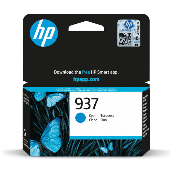 HP 937 Cartuccia Inchiostro Originale Ciano 800 Pagine per OfficeJet Pro Serie 9000