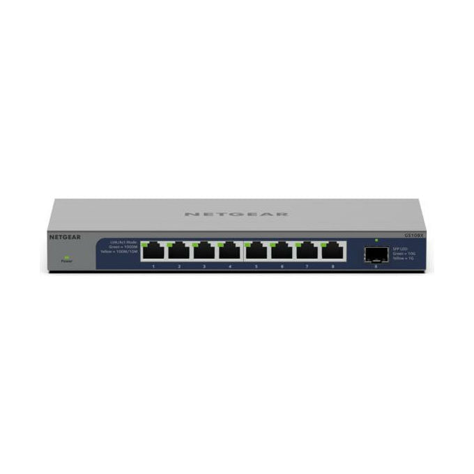 Netgear Switch Gigabit 8 Porte GS108X con 1 Porta SFP+ 10G
