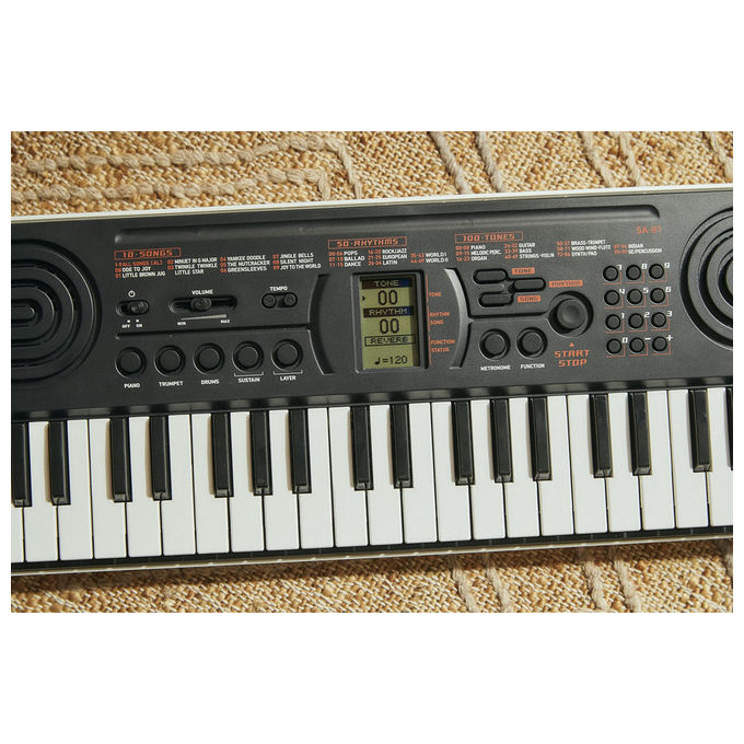 Casio Tastiera SA-81, 44 Mini Tasti, Nero, per Bambini e Principianti, Portatile