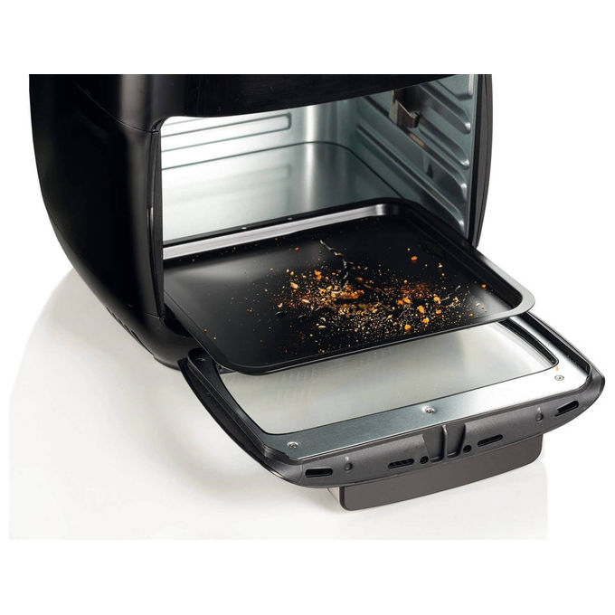 Ariete 4619 Air Fryer Oven - Friggitrice ad Aria e forno elettrico con cestello rotante 11 Lt. Funzione girarrosto ed essicatore 2000W 8 Programmi Nero