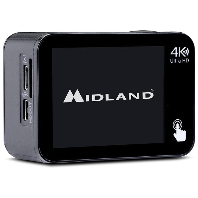 Midland H9 Pro Action Camera 4K Ultra HD, Impermeabile 30m, WiFi, Nero