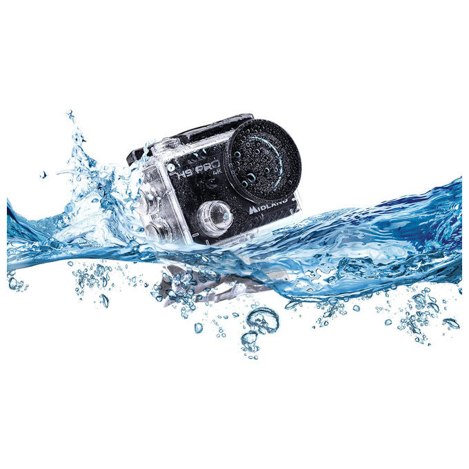 Midland H9 Pro Action Camera 4K Ultra HD, Impermeabile 30m, WiFi, Nero