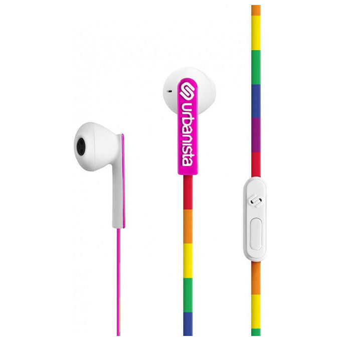 URBANISTA Auricolari San Francisco Type C con Microfono, Rainbow, Leggeri