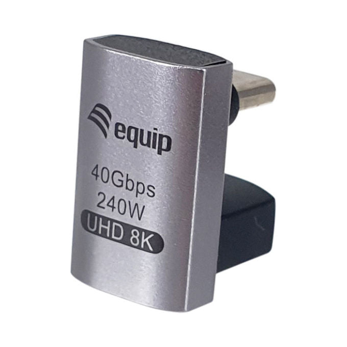 Equip Adattatore USB4 C a C 40Gbps PD240W Set 2 pezzi Nero-Grigio Alluminio
