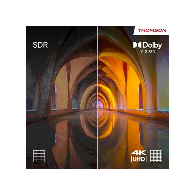 Thomson Smart TV QLED 50'' 126cm Google TV Android 11 Modello 50QG4S14 4K HDR