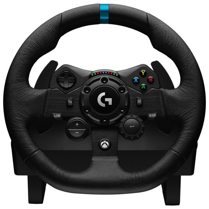 Logitech G G923 SE Kit da Corsa per Xbox, Volante in Pelle, Pedali e Cambio, Nero